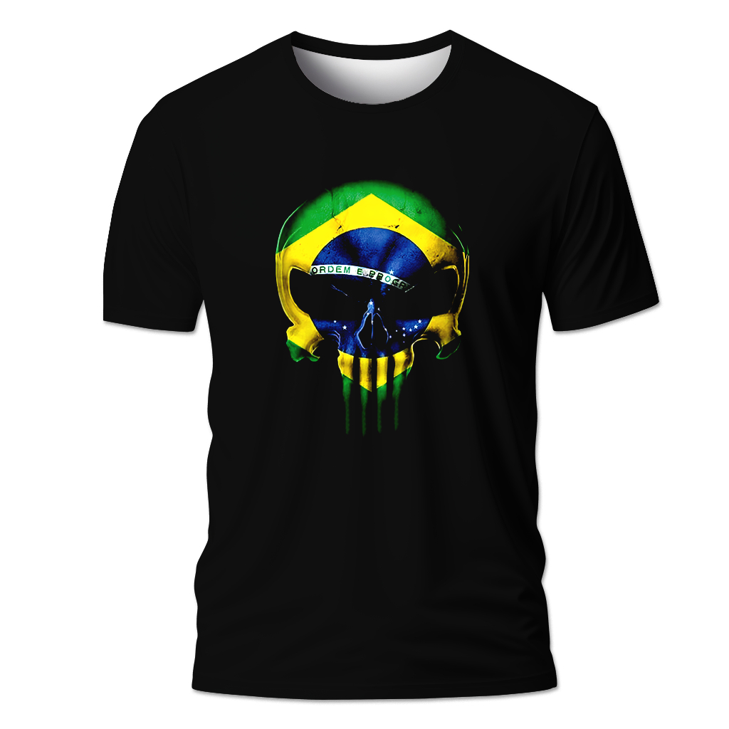 Camiseta Dryfit Esportiva Justiceiro Brasil Academia corrida treino