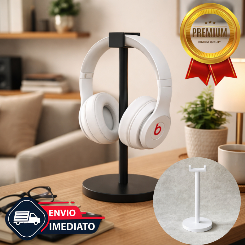 Suporte Para Headset Minimalista Gamer De Mesa Base Estável Organizador Gamer Home Office Premium 3D