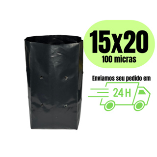 Saco plástico 15x20 para mudas saquinho para plantar em Oferta na Shopee