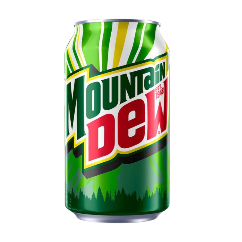 3 Refrigerante Mountain Dew Original formula Importado 355ml