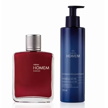Kit Natura Homem Sagaz: Deo Parfum 100 ml + Hidratante Corporal