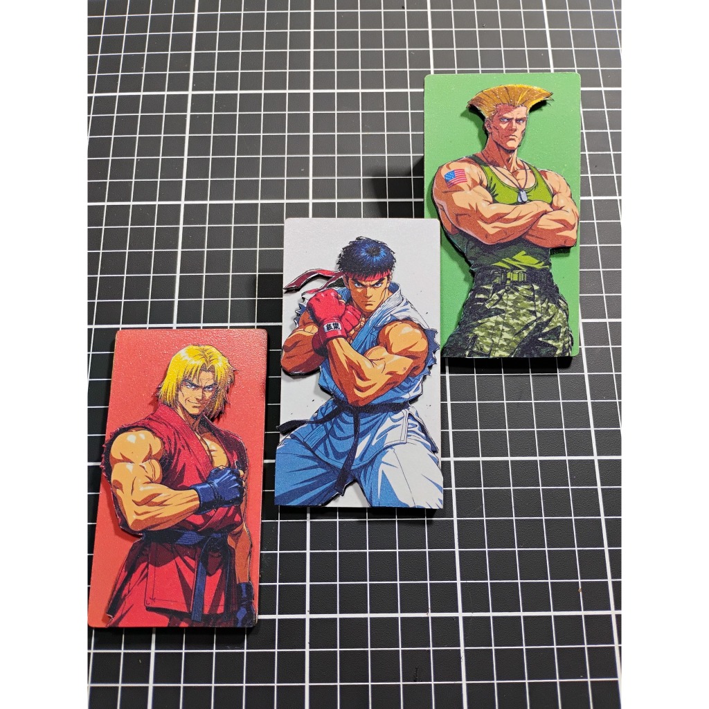 Pack de Imas 3D Street fighter 2 Versao anime anos 90 ( de madeira) - exclusivo
