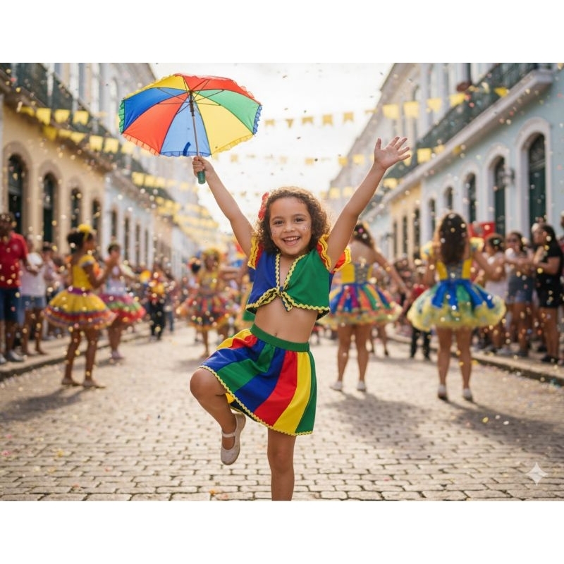 FANTASIA FREVO CARNAVAL INFANTIL