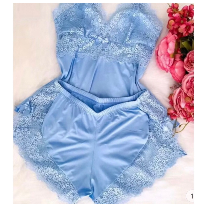 baby dool feminino com rendaluxo em Oferta na Shopee