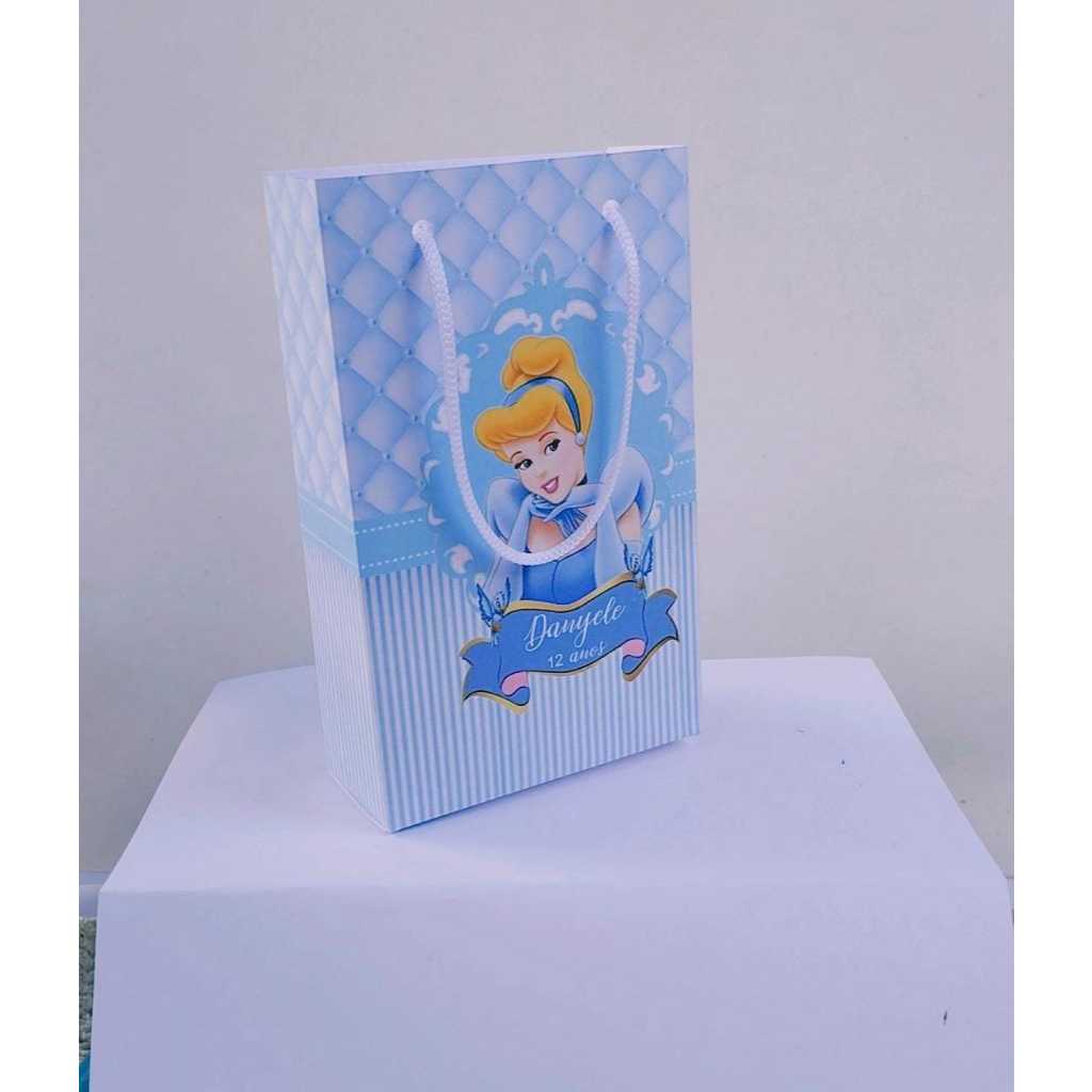 Kit Sacolinha Surpresa Festa Infantil Personalizado CINDERELA Lembrancinhas Aniversário PEGUE E MONTE