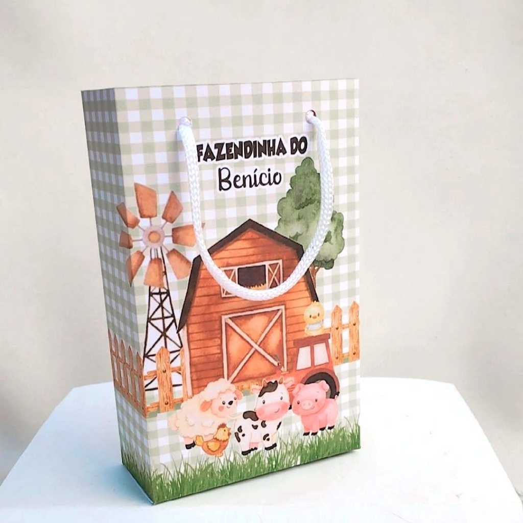 Kit Sacolinha Personaliazada - FAZENDINHA VERDE (PEGUE E MONTE)