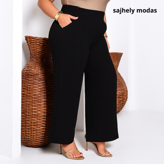 Calça Pantalona Feminina Plus Size Duna PROMOÇAO em Oferta na Shopee