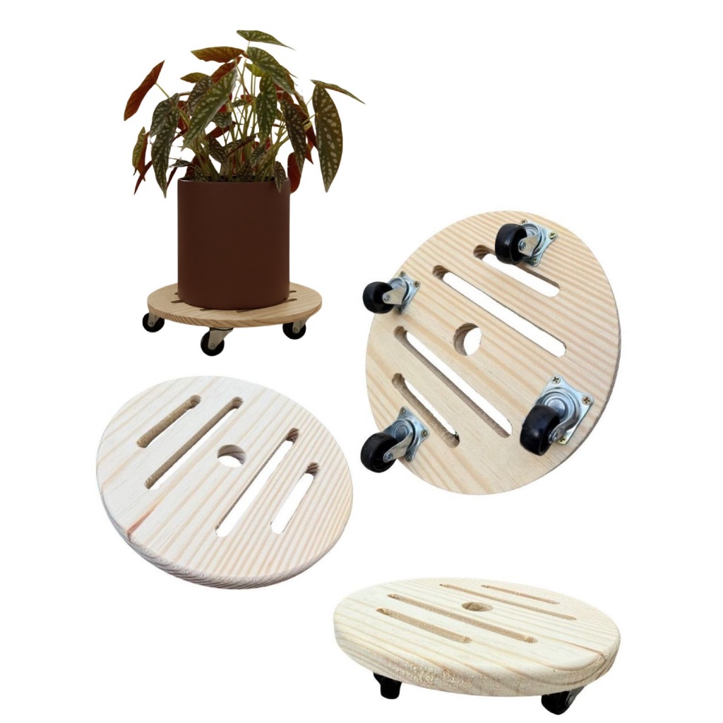 Suporte carrinho para vasos cachepot com rodinhas rodizios jardim jardinagem