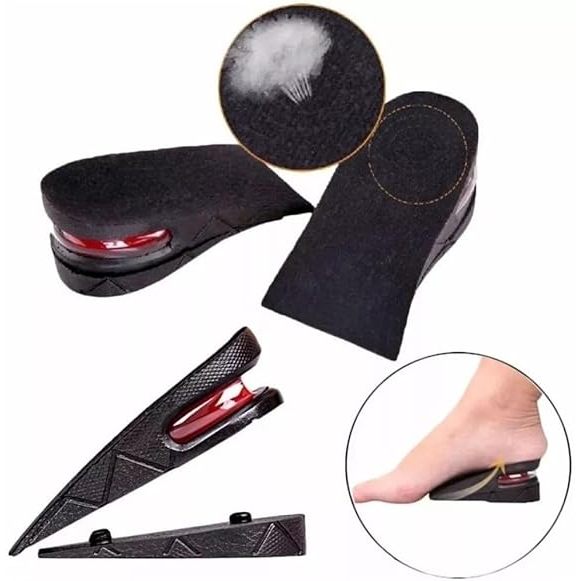Palmilha Elevador Aumente 3cm de Altura Air Max Anti Impacto em Pvc Alívio Dores nos Pés