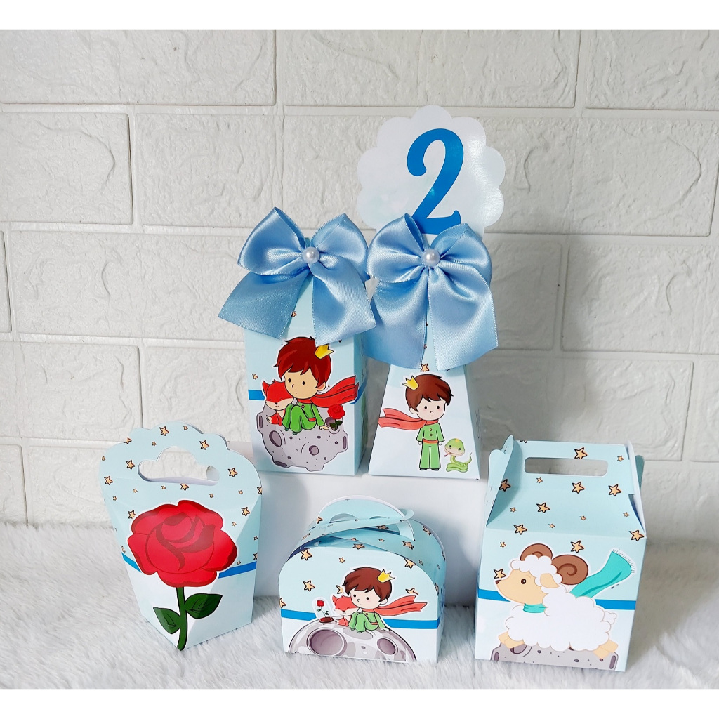 Kit Festa Pequeno Príncipe, Caixas Lembrancinhas Personalizadas ,Decoração de Festa infantil Caixinhas “Pegue e Monte”.