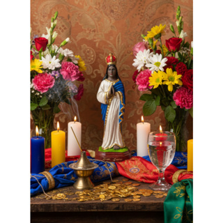 Imagem Santa Sara Kali em Resina 15cm Estátua Cigana Espiritualidade Arte Sacra em Oferta na Shopee