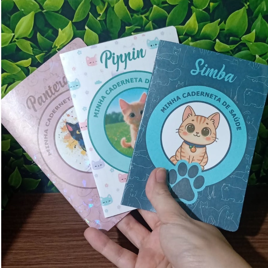 Caderneta de Saúde do Pet (com nome) 10x14cm Personalizada para Gato ou Cachorro, Macho ou Fêmea em Oferta na Shopee