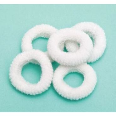 Elástico simples para cabelo branco 40 mm | Elástico minimalista para uso diário Acessório básico para cabelo