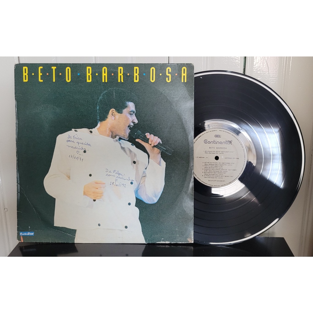 Disco de Vinil LP Beto Barbosa Beijinho Na Boca 1990