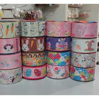 Fita de Gorgurao 38mm estampada pascoa coelho em Oferta na Shopee
