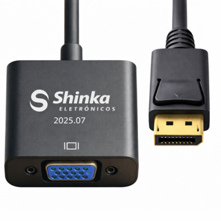 Adaptador DisplayPort para VGA Full HD 1080p 60Hz – Conversor DP para Desktop Notebook Monitor Projetor (NÃO É HDMI) em Oferta na Shopee