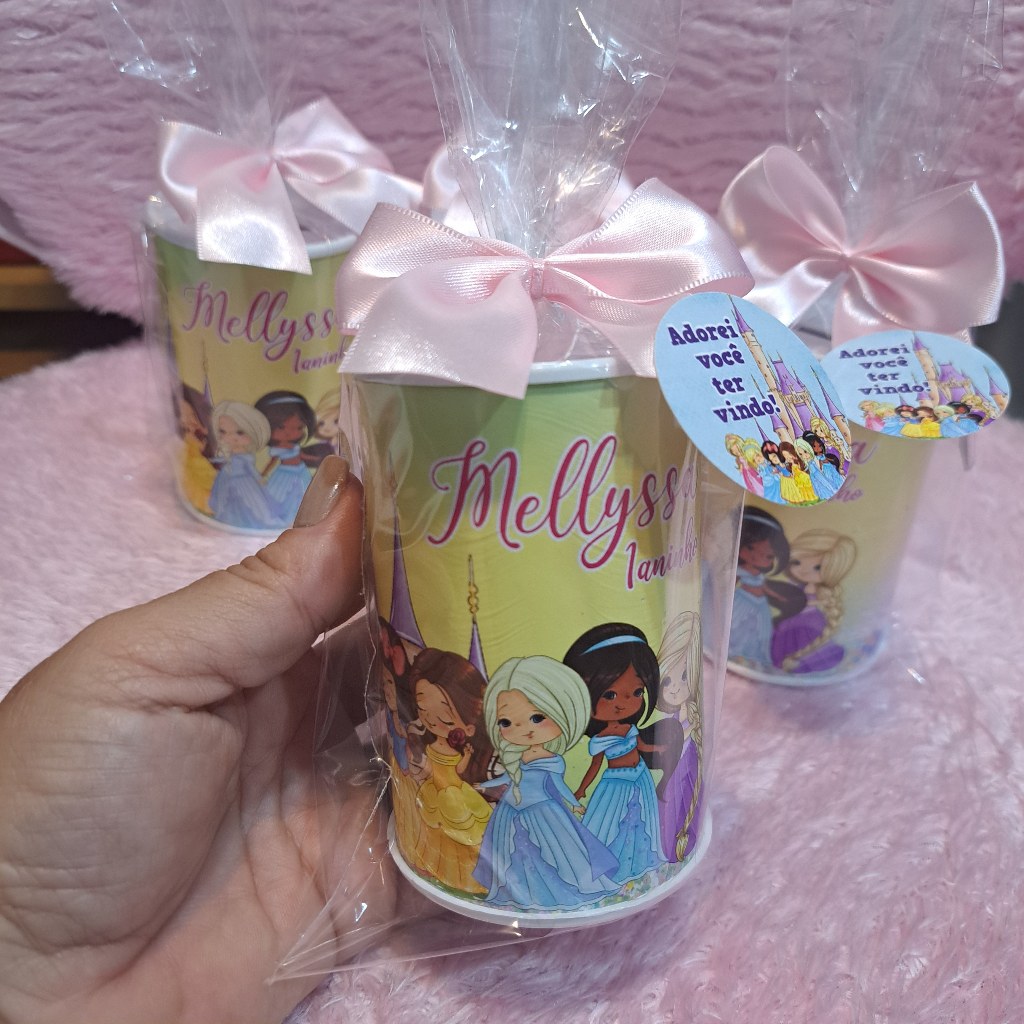 Kit Cofrinho Personalizado PRINCESAS DISNEY BABY | Lembrancinhas Festa Infantil | Brinde Aniversário