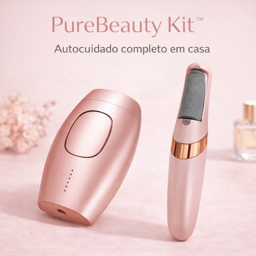 Kit de Cuidados Femininos Lixador de Pé Elétrico + Depilador Laser Cores Sortidas