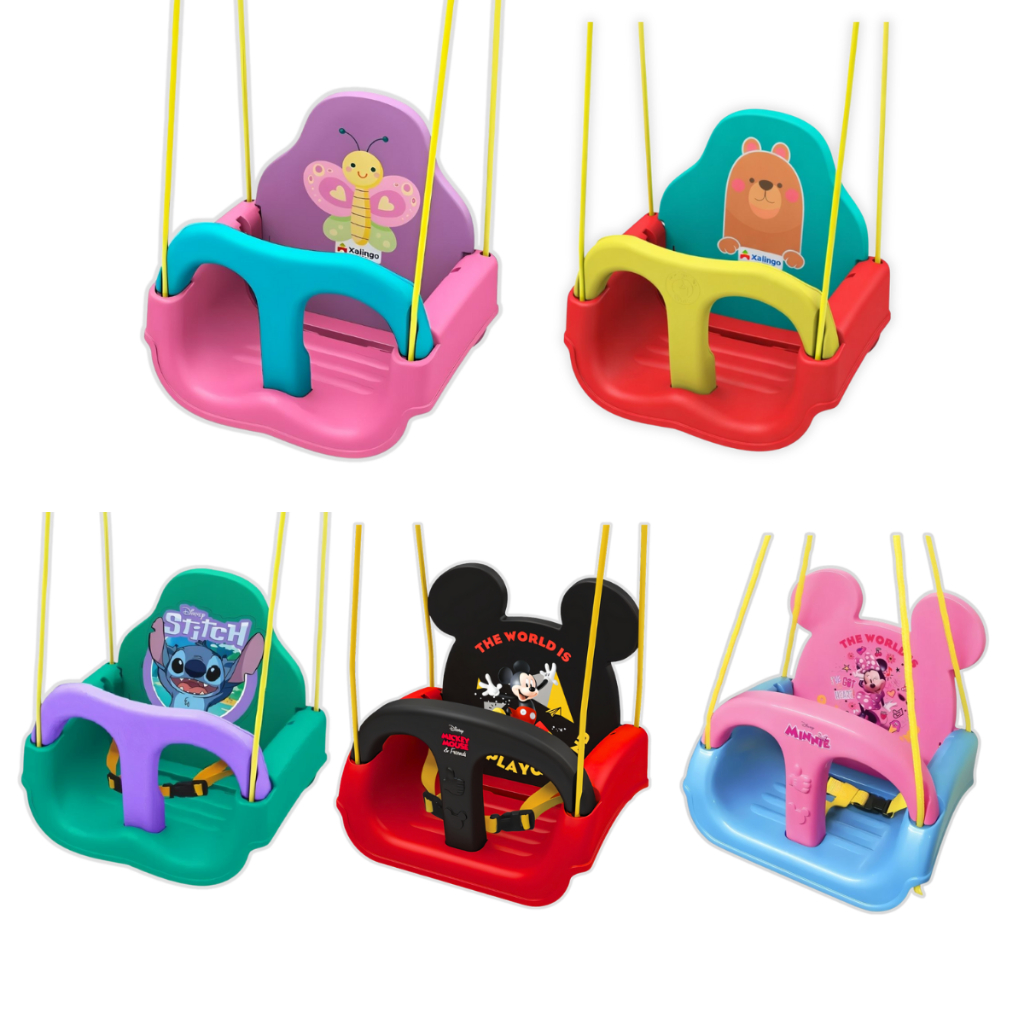 Balanço Infantil Encosto Regulável Até 23Kg Com Cinto Criança Presente - Xalingo