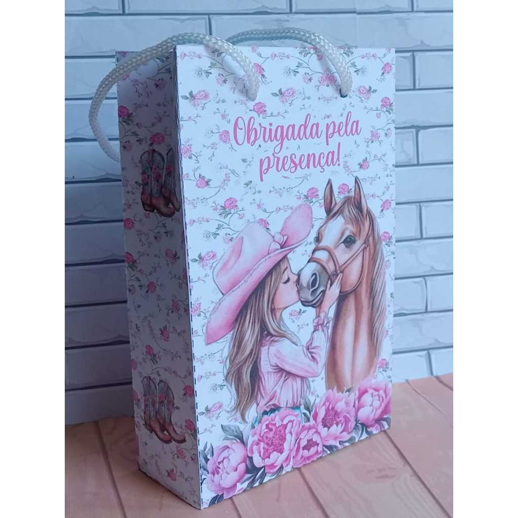 Sacolinha Surpresa Personalizada Lembrancinha Boiadeira PEGUE E MONTE