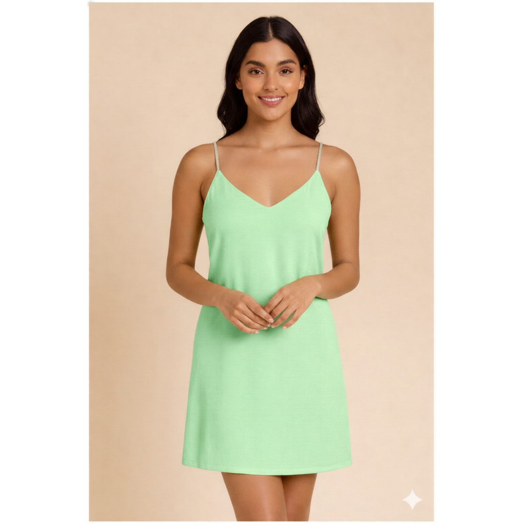 Vestido Curto Feminino com Alça – Leve, Vestido Soltinho / Vestido de Verão / Vestido curto