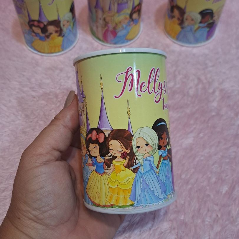 Kit Cofrinho Personalizado PRINCESAS DISNEY BABY| Lembrancinhas Festa Infantil | Brinde Aniversário