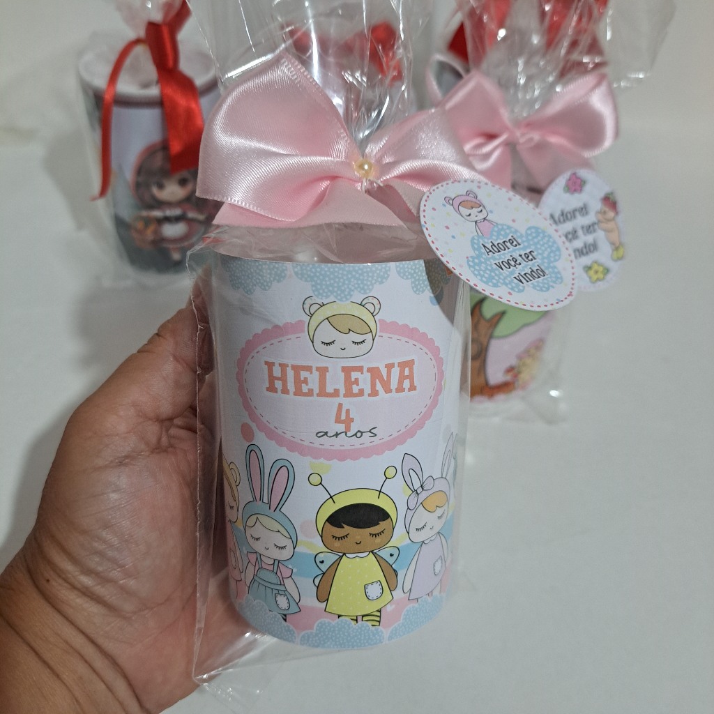 Kit Cofrinho Personalizado BONECA METOO Lembrancinhas Festa Infantil | Brinde Aniversário