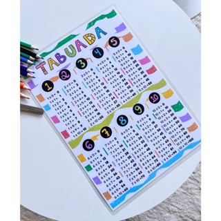 Tabuada Multiplicação Divertida Material Escolar Apoio Pedagógico - PLASTIFICADO multiplicar Escolar Tarefa Criança em Oferta na Shopee