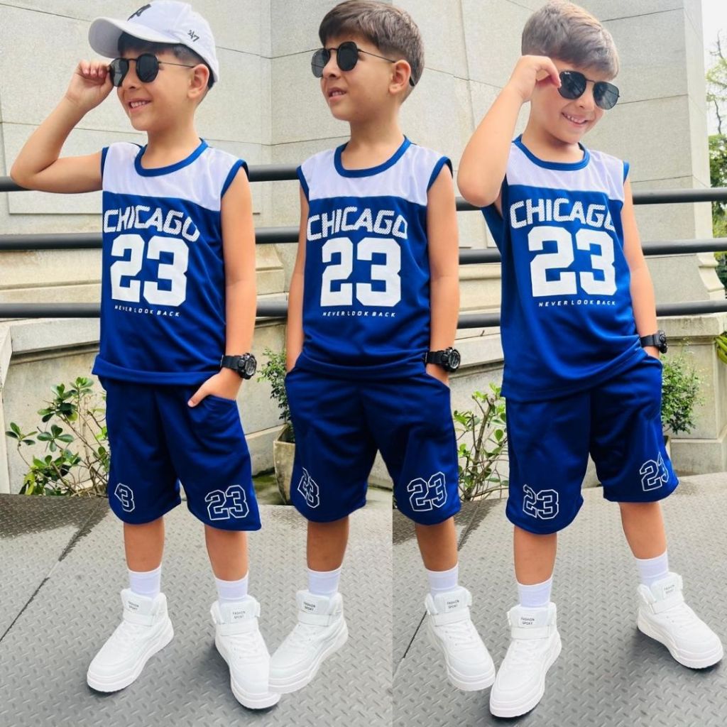 Conjunto Infantil Menino Estiloso Lançamento Verão Juvenil Camisa 100% Algodão Veste Do 2 até 12anos em Oferta na Shopee