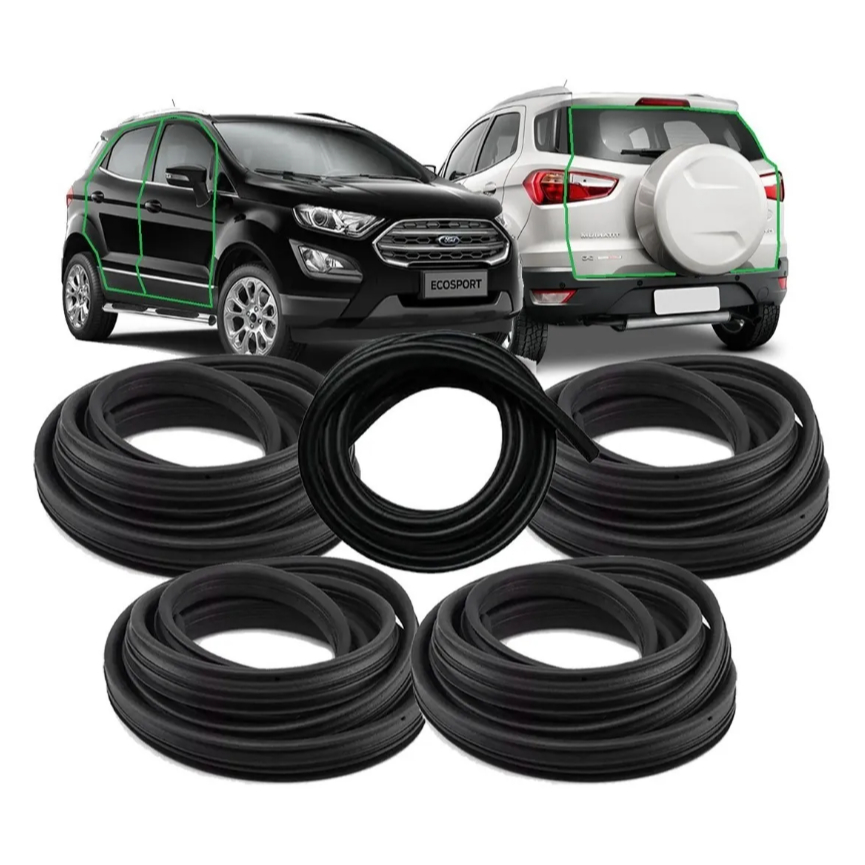 Kit Borrachas Vedação 4 Portas E Mala Ecosport 2012 A 2021