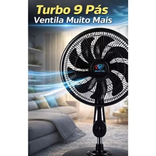 Ventilador de Coluna Turbo 9 Pás Silencioso 75W Forte com Base 46cm 220V – Ventila Mais em Oferta na Shopee