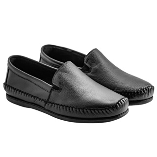 Sapato Sapatilha Mocassim Masculino de Couro Legítimo Confortável Leve Sola de Borracha Costurado em Oferta na Shopee