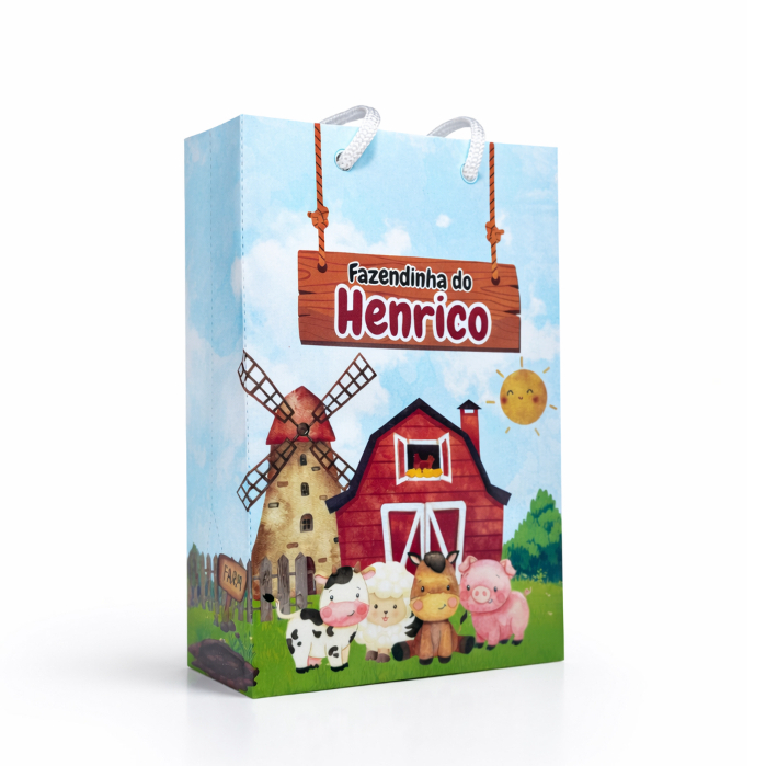 Sacolas Personalizadas Fazendinha em Oferta na Shopee