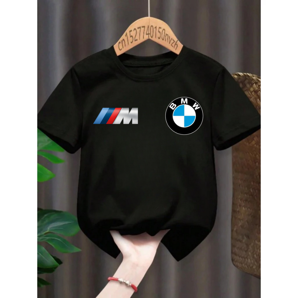 Camiseta Infantil Juvenil Unissex carro marca BMW esportivo velocidade