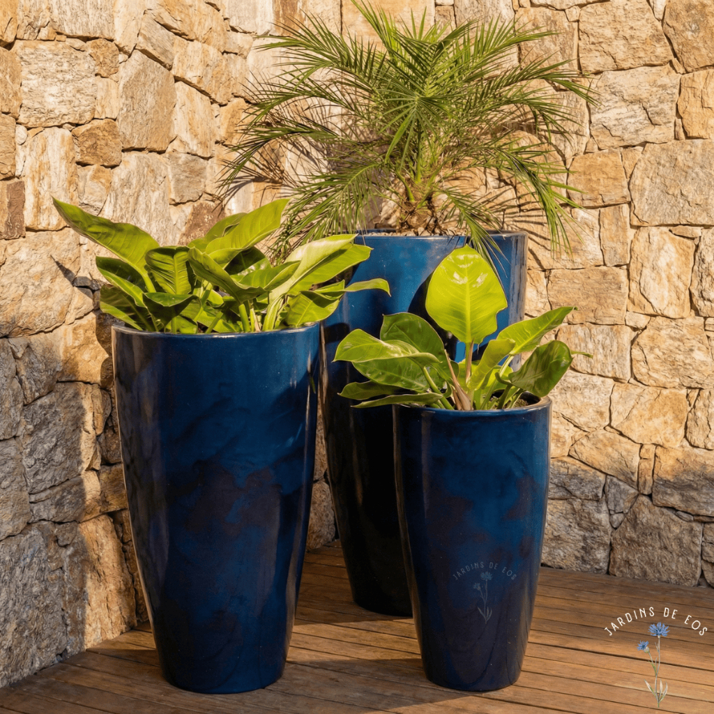 Vaso De Planta Grande Cone Brilhante Luxo Decorativo Escolha a Cor e Tamanho Desejado