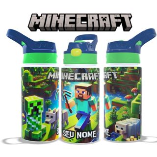 Garrafa de água MINECRAFT - Meninos Personalizado com Nome - 350 ML em Oferta na Shopee