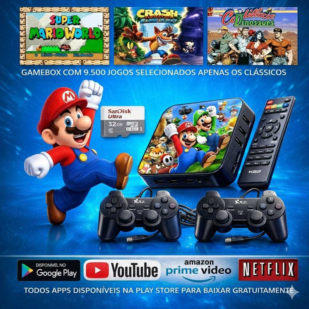 Game Box Videogame/ Smart Stick ANDROID  - SISTEMA ATUALIZADO/NOVA VERSAO 2026