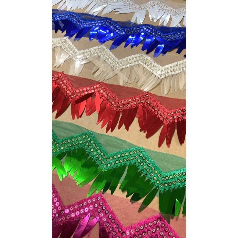 Franja Paetê com Filete para carnaval em Oferta na Shopee