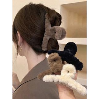 Presilha Cabelo Pelúcia 13cm Cores Diversas Blogueira Cores Diversas