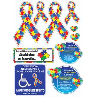 Cartela Adesivos Autista  - MODELO 1 em Oferta na Shopee