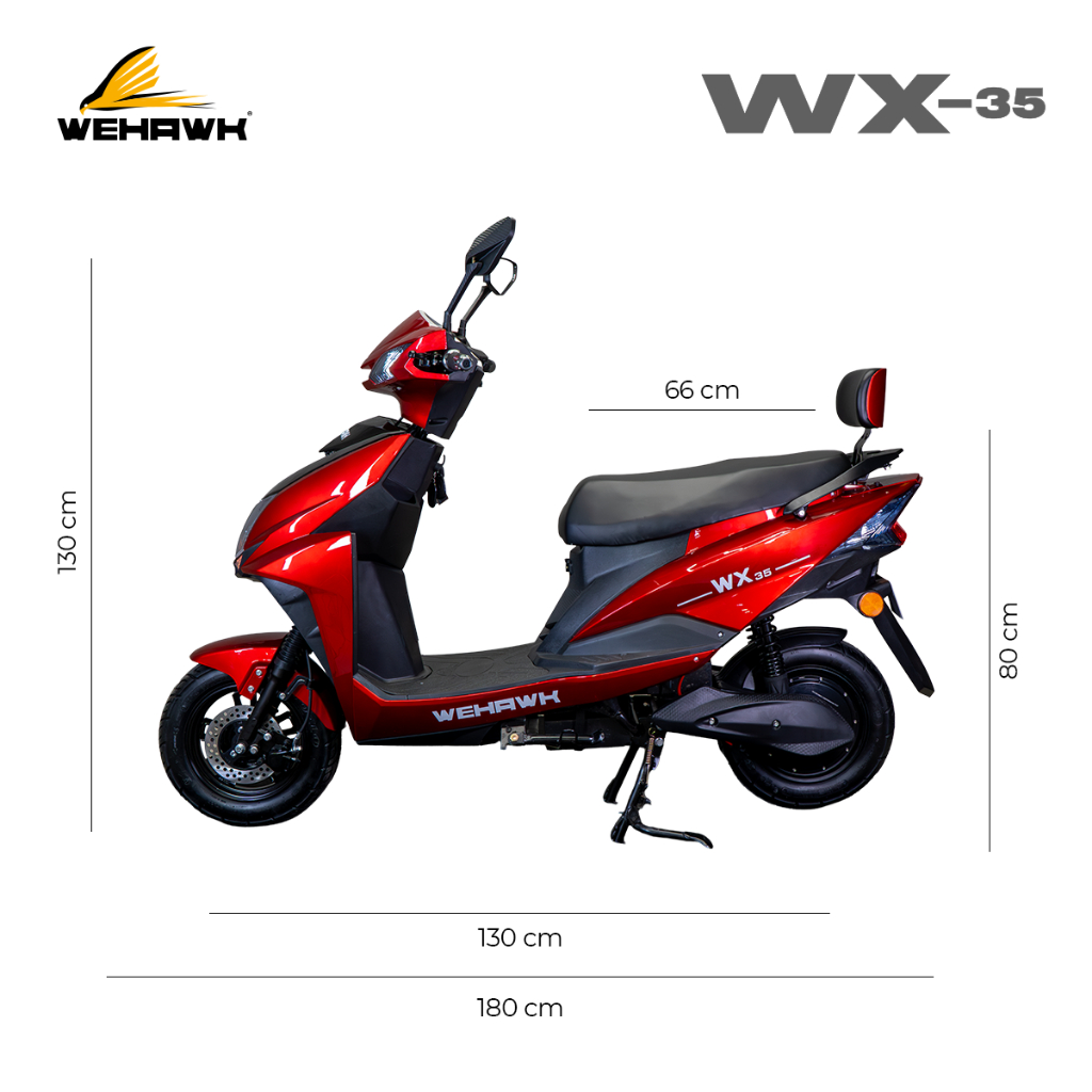 Bicicleta Scooter Moto Elétrica WX-35 1000W Bateria de Lítio 60V 20Ah Wehawk