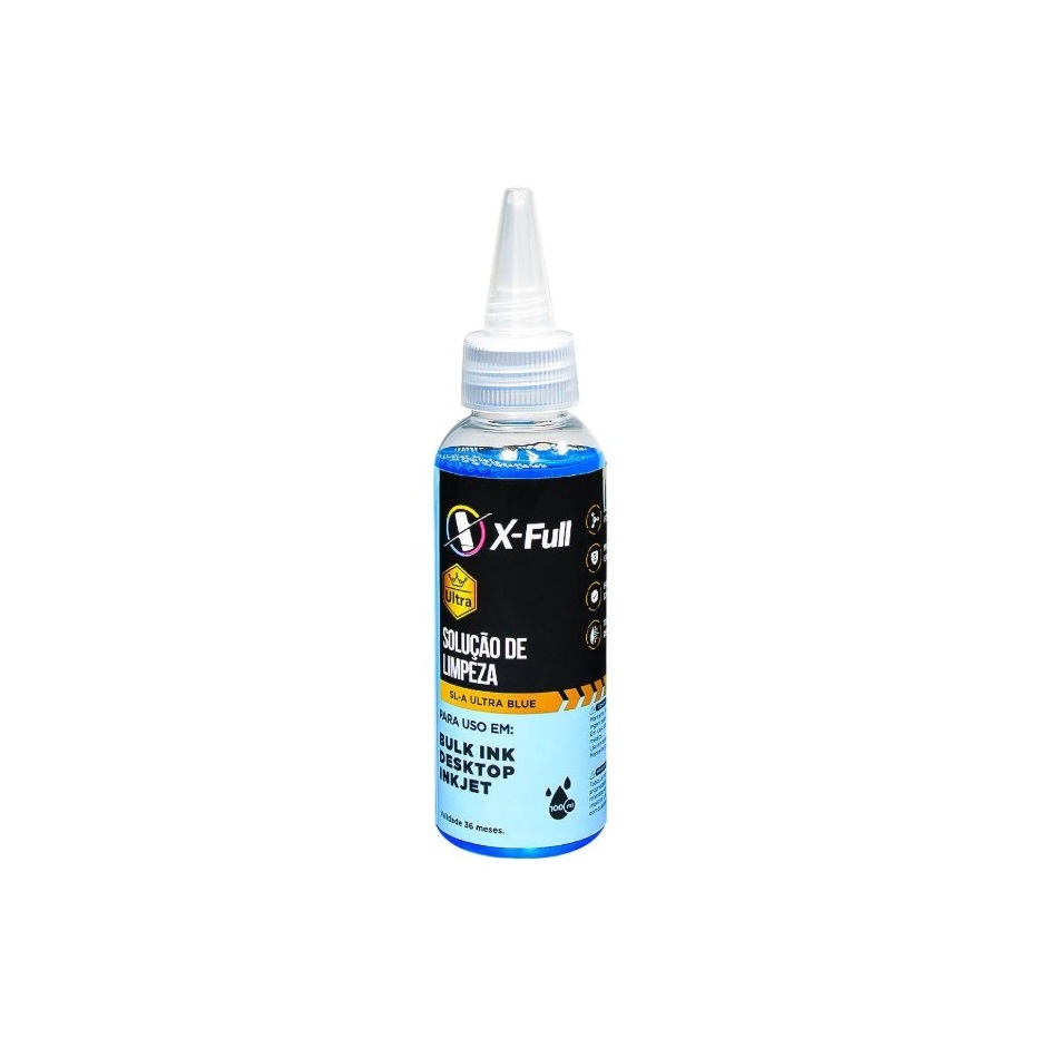 Solução de Limpeza Impressoras Tanque de Tinta Tipo Forte X-Full Ultra Blue 100ml Cabeça de impressão