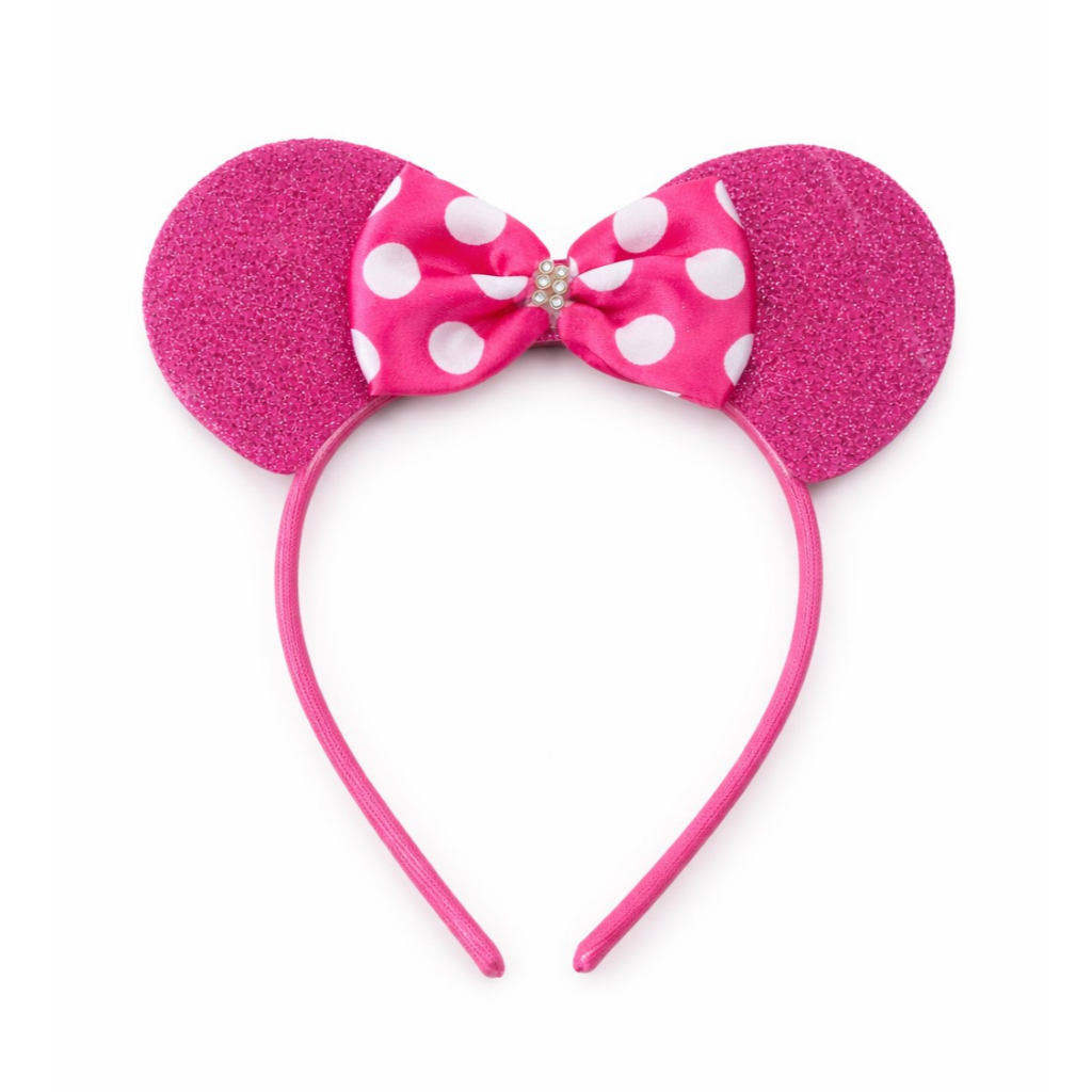 Tiara Orelha Minnie Rosa Pink Festas Fantasia Personalizada Mundo Rosa Presente Menina Mimosa em Oferta na Shopee