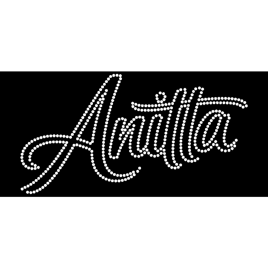 STRASS ANITTA  - Transfer Termocolante Nome Anitta Strass 4mm Brilhante Patch Aplique Para Roupas (BRILHA MUITO) #anitta
