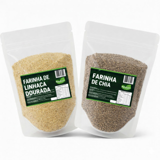 Kit Farinha de Linhaça Dourada + Farinha de Chia 1 pacote de cada em Oferta na Shopee