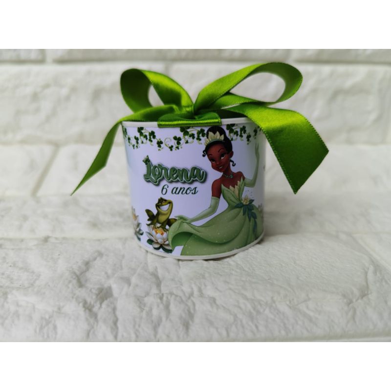 Kit Mini Tubolata Personalizada Maternidade, Festa, Lembrancinha, Tema A Princesa e o sapo Tiana 5x6 cm - Vários Temas.