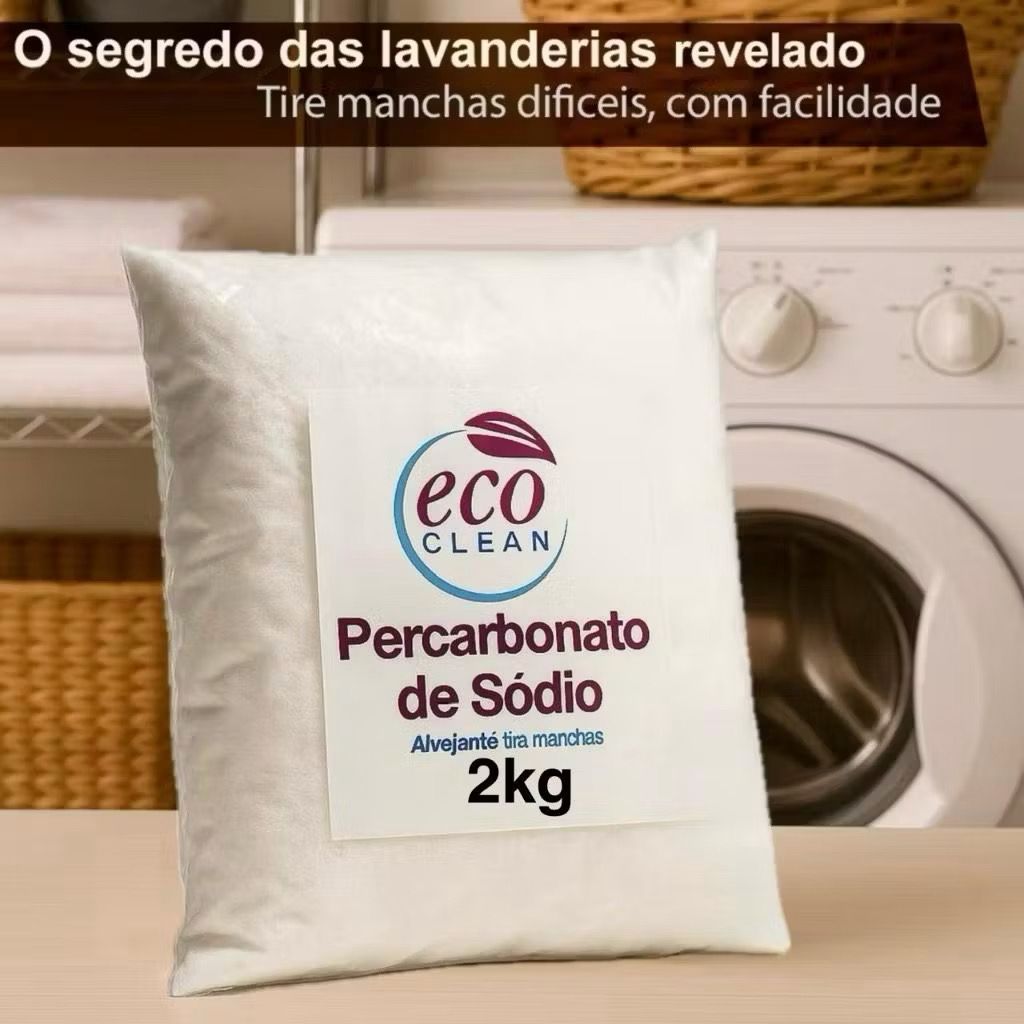 Percarbonato de Sódio 100% Puro Limpeza Em Geral Tira Manchas Roupas Brancas 500g/1kg /2kg em Oferta na Shopee
