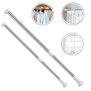 Varão Extensível Inox Ajustável | Pia de Cozinha, Box Banheiro e Porta em Oferta na Shopee