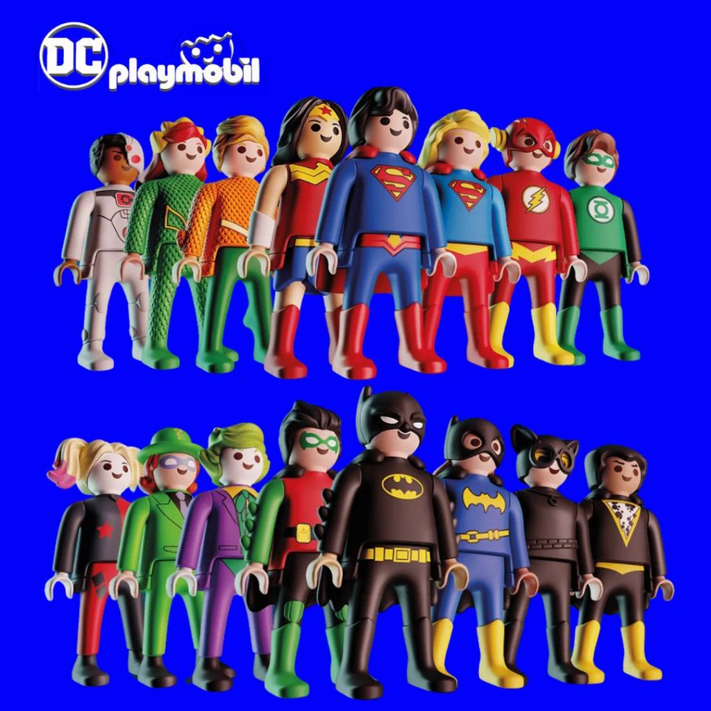 Colecionáveis Surpresas Kinder Ovo DC Playmobil 2026