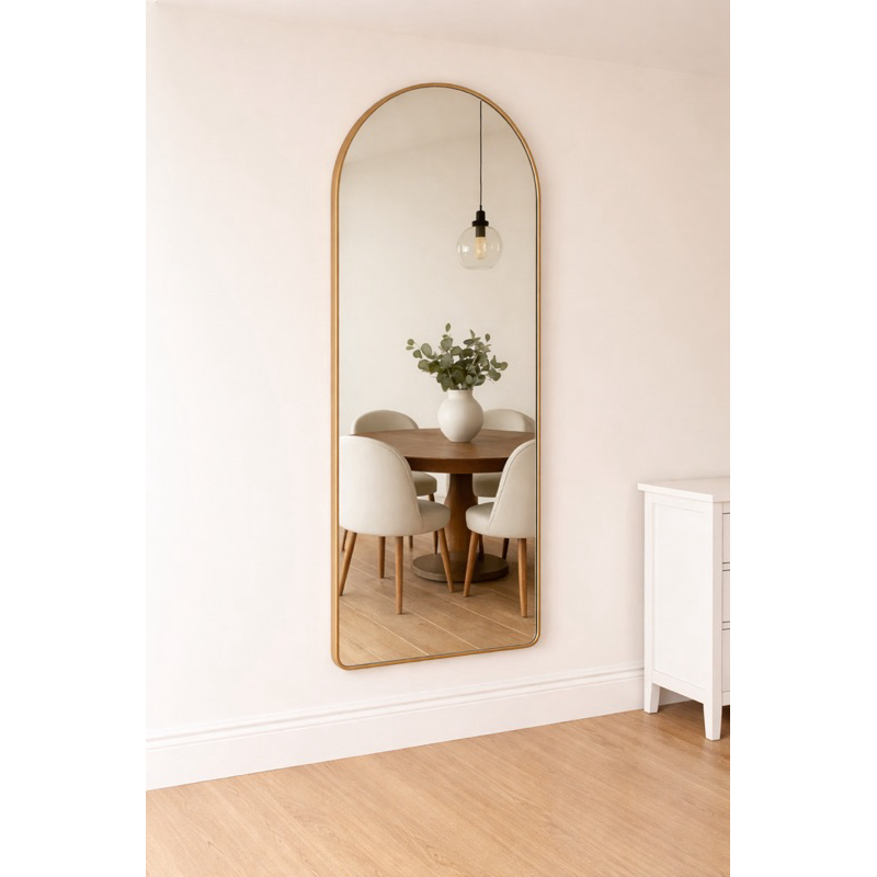 Espelho 60x120 Corpo Inteiro Arqueado Moldura Fina Para Quarto Sala Hall decoração Pinterest